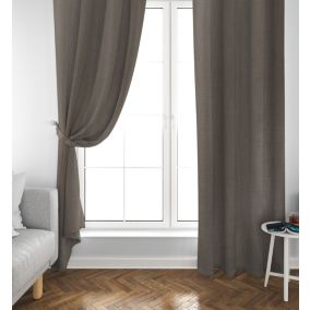 Rideau occultant Ornami thermique Tundra L.240 x l.140 cm beige