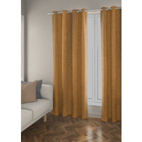 Rideau occultant Ornami thermique Tundra L.240 x l.140 cm jaune