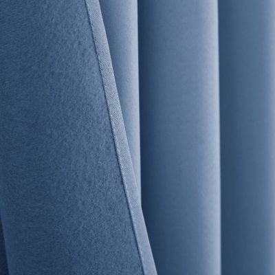 Rideau occultant phonique et thermique doublé polaire "Arctique" Bleuet