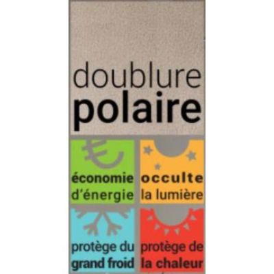 Rideau occultant phonique et thermique doublé polaire "Arctique" Bleuet