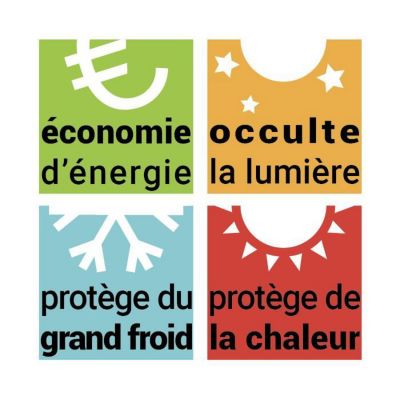 Rideau occultant phonique et thermique doublé polaire "Arctique" Miel