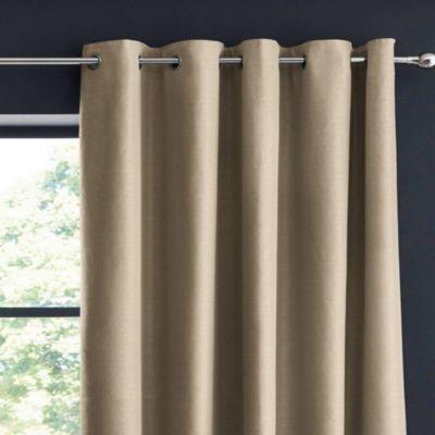 Rideau occultant polyester beige 180x260 cm