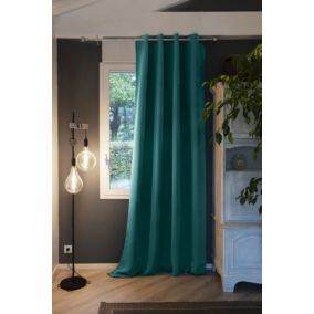 Rideau occultant polyester bleu 140x260 cm