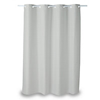 Rideau occultant polyester design gris L.260 x l.140 cm