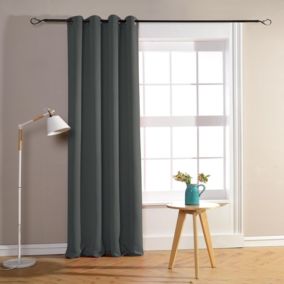 Rideau occultant pour chambre et salon (140x260 cm - Gris anthracite)