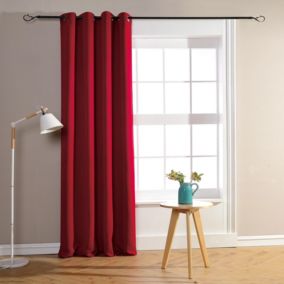 Rideau occultant pour chambre et salon (140x260 cm - Rouge)