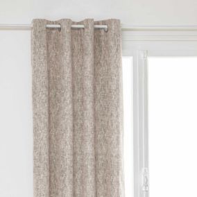 Rideau occultant style lin chiné (140x260 cm - Beige)