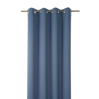 Rideau occultant thermique à œillets effet tissé Vestris bleu océan L.260 x l.140cm GoodHome