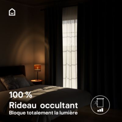Store Occultant 100% Sans Perçage Homland - Revêtement Argenté Isolation Thermique | 80x120cm Gris Clair