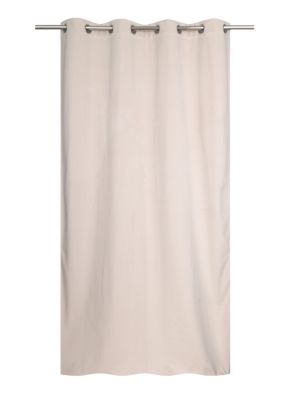 Rideau occultant thermique à œillets velours beige crème L.240 x l.140cm