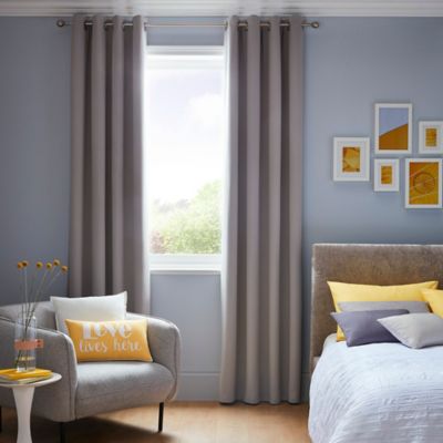 Rideau occultant thermique à œillets Vestris beige serenity l.140 x H.260cm GoodHome