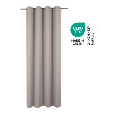Rideau occultant thermique à œillets Vestris beige serenity l.140 x H.260cm GoodHome