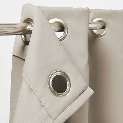 Rideau occultant thermique à œillets Vestris beige serenity l.140 x H.260cm GoodHome