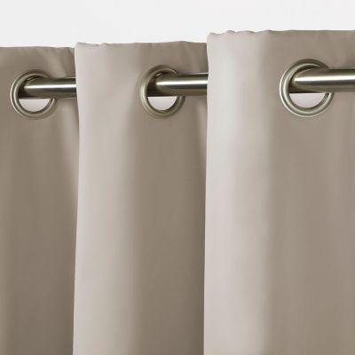 Rideau occultant thermique à œillets Vestris beige serenity l.140 x H.260cm GoodHome