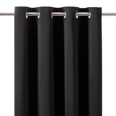 Rideau occultant thermique à œillets Vestris noir l.140 x H.260cm GoodHome