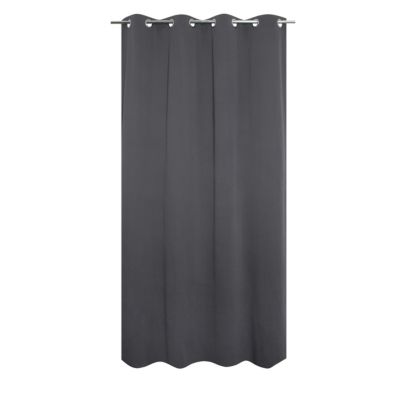 Rideau occultant thermique à oeillets gris foncé L.240 x l.135cm, JBY ...