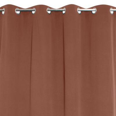Rideau occultant thermique à oeillets terracotta L.240 x l.135cm, JBY Creation