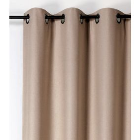 Rideau occultant thermique Boreal Linder beige L.260 x l.140 cm