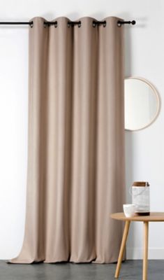 Rideau occultant thermique Boreal Linder beige L.280 x L.140 cm