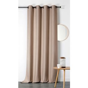 Rideau occultant thermique Boreal Linder beige L.280 x L.140 cm