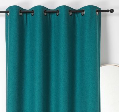Rideau occultant thermique Boreal Linder bleu L.260 x l.140 cm