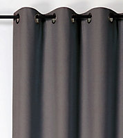 Rideau occultant thermique Boreal Linder marron taupe L.260 x l.140 cm