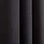 Rideau occultant thermique noir l.135 x H.240 cm