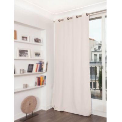 Rideau occultant thermique phonique à oeillets The origins blanc coquille l.140 x H.260cm Rocle