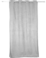 Rideau occultant thermique Suedine l.140 x H.240 cm gris