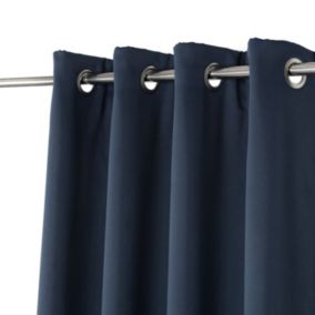 Rideau occultant thermique Vestris GoodHome bleu navy l.140 x H.260 cm