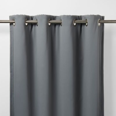 Rideau occultant thermique Vestris GoodHome gris foncé L.260 x l.140 cm