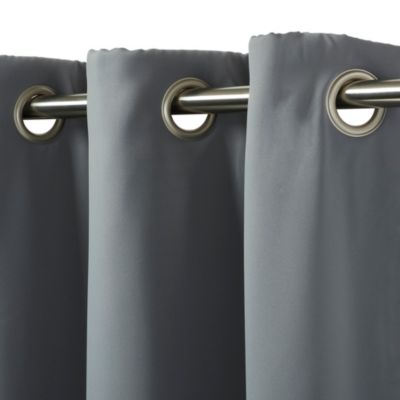 Rideau occultant thermique Vestris GoodHome gris foncé L.260 x l.140 cm