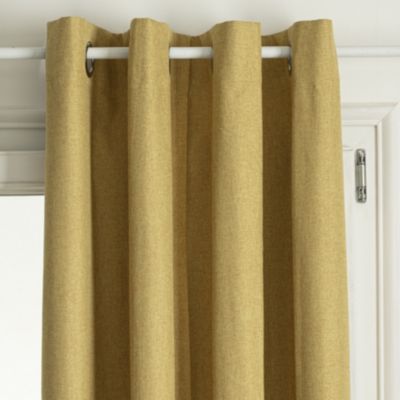 Rideau occultant total avec couche d'enduit (140x260 cm - Jaune Ocre)