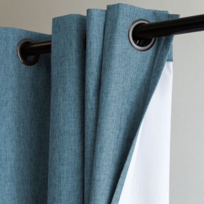 Rideau Occultant Total Oeillets Bleu MC56 130L x 260H