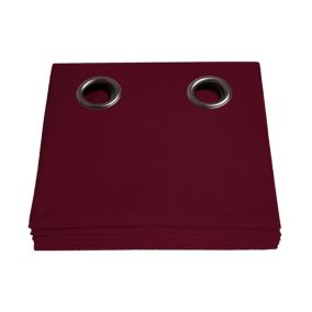 Rideau occultant total Rouge Bordeaux 135 x 260