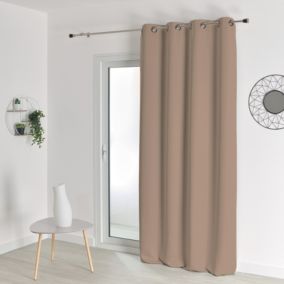 Rideau occultant uni M1 non feu (140x180 cm - Beige)