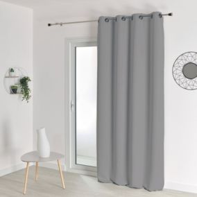 Rideau occultant uni M1 non feu (140x180 cm - Gris)