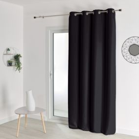 Rideau occultant uni M1 non feu (140x180 cm - Noir)