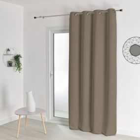 Rideau occultant uni M1 non feu (140x180 cm - Taupe)