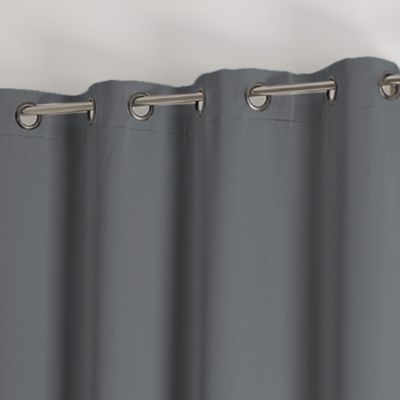 Rideau occultant uni M1 non feu (140x260 cm - Gris souris)