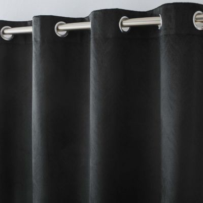 Rideau Occultant Velours "Shadow" 140x260cm Noir
