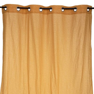 Rideau à oeillets Berlingot - jaune moutarde 140x250 cm - Atmosphera