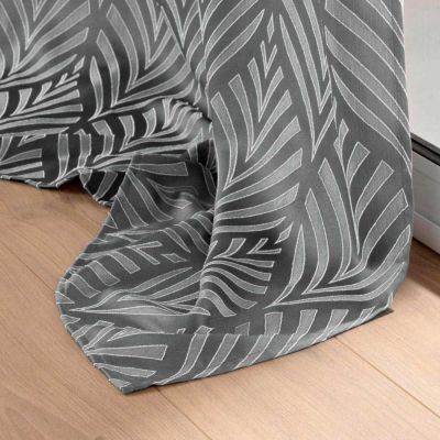 Rideau à oeillets Jacquard "Victoria" 140x260cm Gris