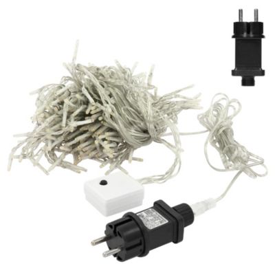 Rideau pendant lumineux de Noël 240 LED blanc chaud IP44 2m intérieur/extérieur