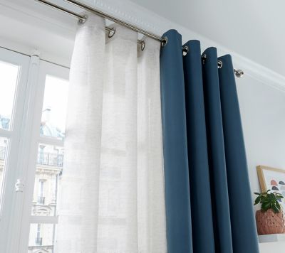 Rideau protect bleu l.135 x H.260 cm