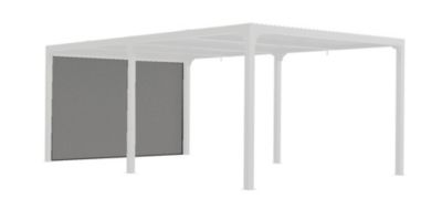 Rideau PVC gris clair 3,60 m pour pergola bioclimatique Habrita PER3630BI et PER3660BI