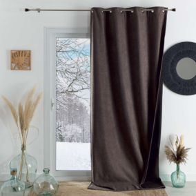 Rideau semi occultant phonique thermique KONFOR (140x180 cm - Taupe)