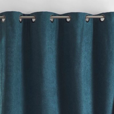 Rideau semi occultant phonique thermique KONFOR (140x260 cm - Bleu Paon)