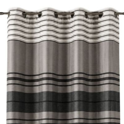 Rideau shantung rayure chenille (140x260 cm - Taupe)