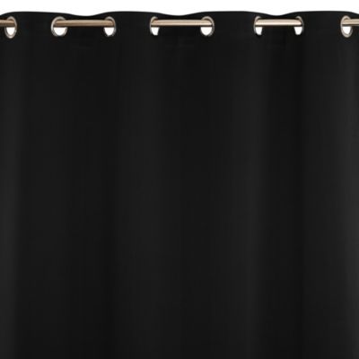 Rideau Sky occultant polyester satin noir l.135 x H.240 cm